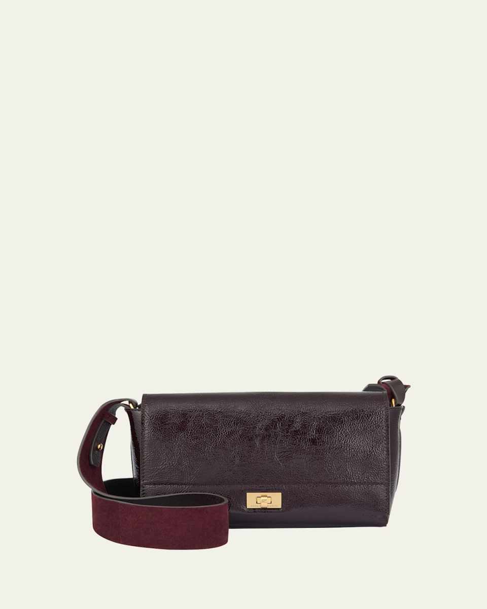 Mortimer Flap Patent Leather Crossbody Bag